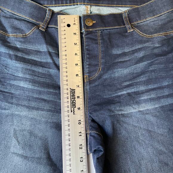 STITCH STAR Women Skinny Jeans size 16 US Blue Mid Rise Stretch Boot Cut - Picture 5 of 11